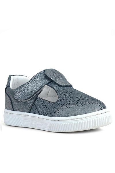 Rakerplus Bheem Genuine Leather Baby Sneaker - Silver Glitter and Velcro Sandals
