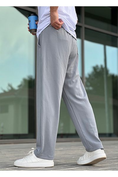 ElitWear Νέα σεζόν Άνετη εφαρμογή, ελαστικό ύφασμα φαρδύ παντελόνι με ελαστική μέση