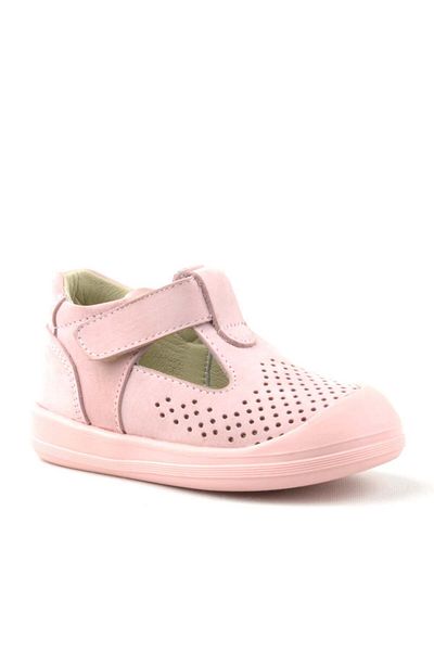 Rakerplus Shaun Genuine Leather Pink Velcro Anatomical Baby Sandals
