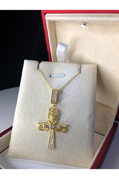 vogutima Kadın Gümüş Kolye - Ankh Mısır Scarab • Işıklı Kutuda • Sevgiliye • ...