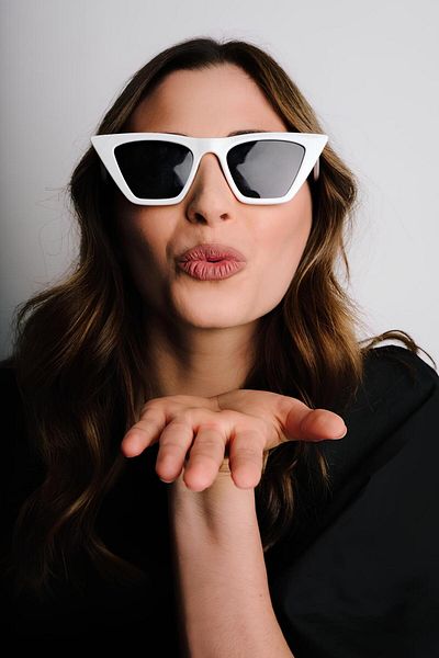 MACERATİ Unisex White Square Sunglasses
