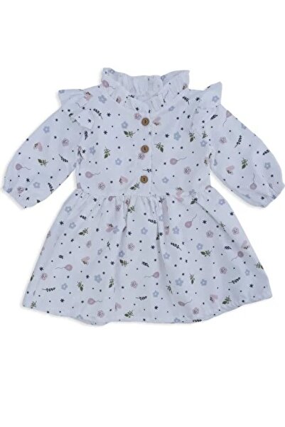 Tarz Çocuk Floral Seasonal Long Sleeve Girl's Dress