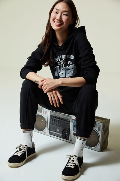 Penti Black Print Detailed Jogger