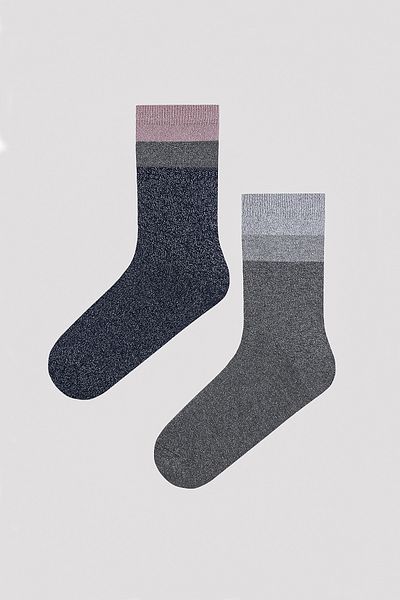 Penti Color Blocked Shiny 2 Pack Socket Socks