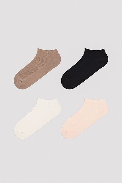 Penti Soil Color Hellbraune 4-teilige Booties-Socken