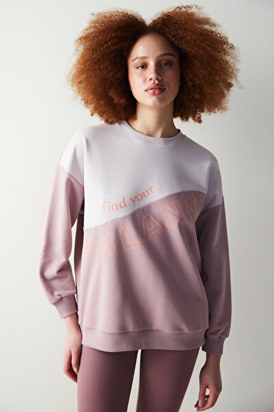Penti Gül Kurusu Colorblock Baskılı Sweatshirt