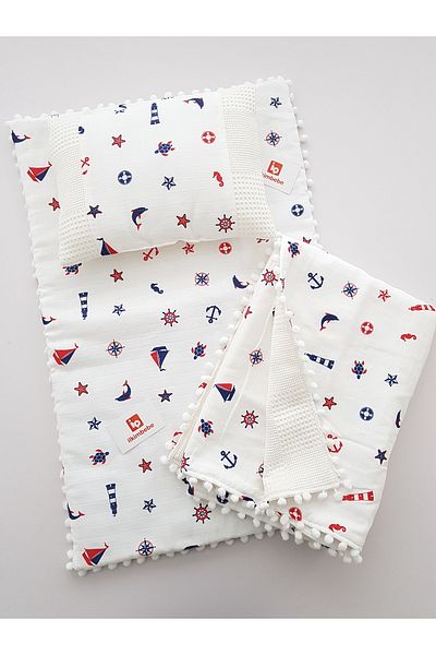 ilkimbebe Baby Diaper Set with Blanket - Cushion, Muslin, Newborn, Crib and Baby Products
