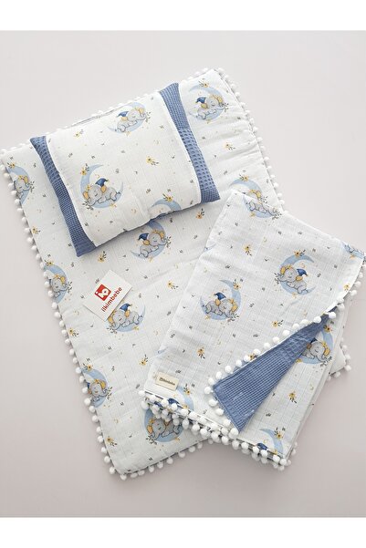ib ilkimbebe Baby Diaper Set with Blanket - Cushion, Muslin, Newborn, Crib an...