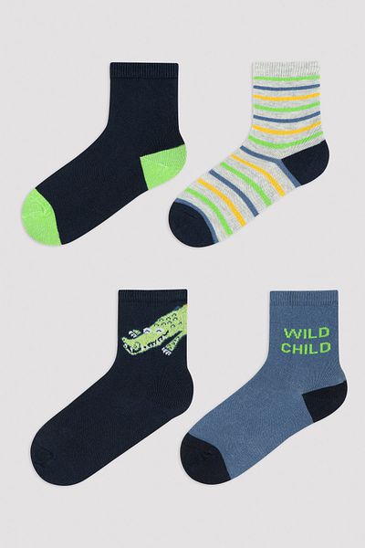 Penti Многоцветни момчешки чорапи Wild Child от 4 броя