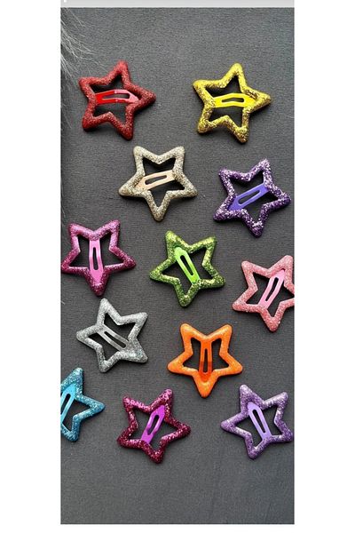 irtihal 4Pcs Starry Glitter Snap Buckle