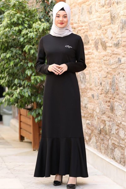 Esilanur Azra Tesettür Elbise Siyah