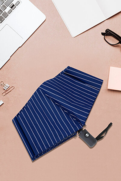 Zzla Unisex Lacivert Tam Otomatik Rüzgarda Kırılmayan Şemsiye 01