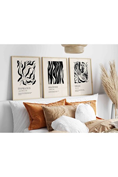June Art Gallery Abstract Poster Set, Pinterest Poster, 3'lü 21x30cm Poster