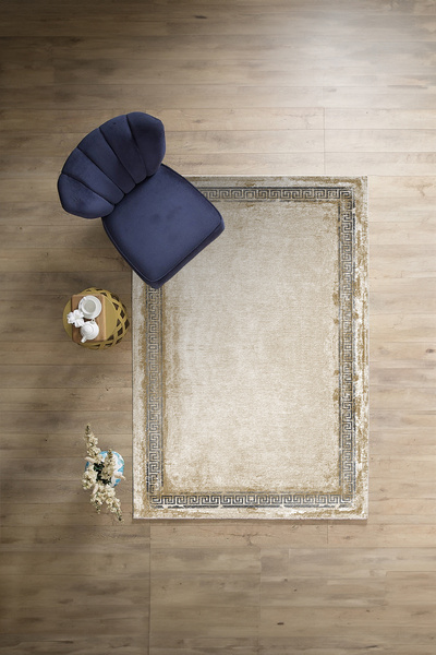 Napoli Home Dijital Sade Çerçeveli Vektörel Model Yıkanabilir Kaymaz Taban Yo...