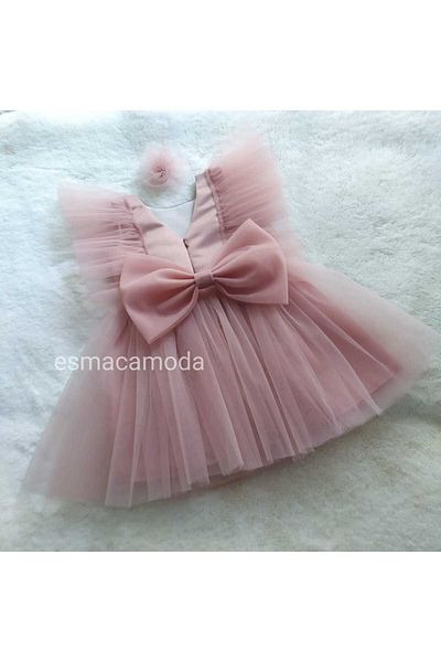 esmacamoda Girl's Dress Powder Color