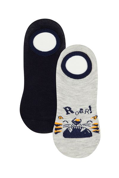Penti Gray Navy Blue 2-Piece Ballerina Socks