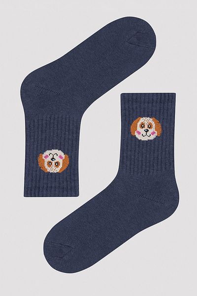 Penti Boy's Cute Animals Ribbed 3-Piece Multicolored Socks