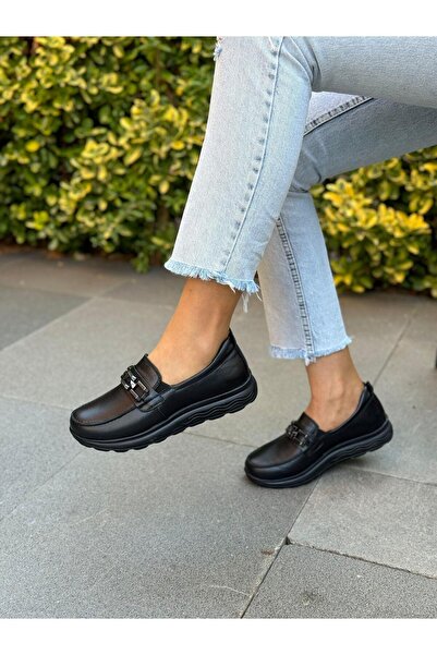 DİVA Γυναικεία casual παπούτσια Diva Black Δερμάτινο Chain