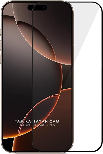 Evax (GUARD TAM) Iphone 16 Pro Uyumlu Tam Kaplayan Guard Serisi Cam Ekran Kor...