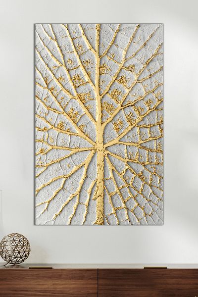 Vosevu Επιτραπέζιο γυαλί Cream Gold Tree Texture, Μοντέρνα διακόσμηση γραφείου σπιτιού, Διακόσμηση τοίχου δώρου, άθραυστο γυαλί