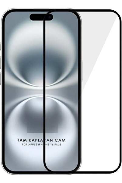 Evax iPhone 16 Plus Uyumlu 6D Tam Kaplayan ESD Anti-Statik 6D HD+ 9H Tempered...