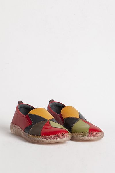 Dericlub Red Women's Casual Shoes - Comfortable Fit, Flexible Sole, Genuine Leather BR 04110