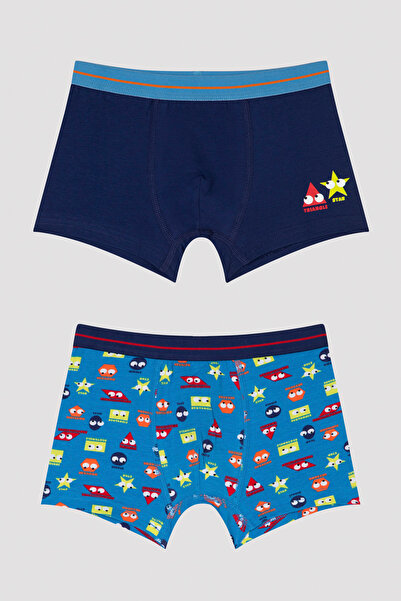 Penti Boxer din 2 piese imprimat fotbal pentru băieți