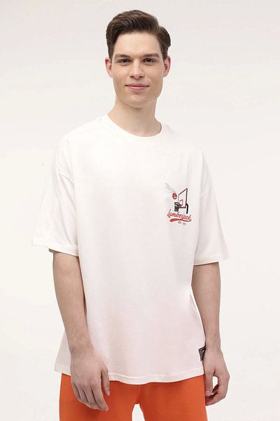 lumberjack Chase 11 Bb1011 0 Collar Men's Ecru T-shirt