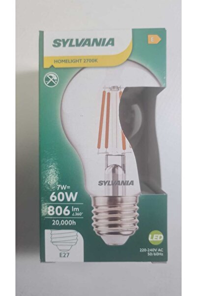 Sylvania 7W ŞEFFAF LED AMPÜL E27 2700K GÜNIŞIĞI