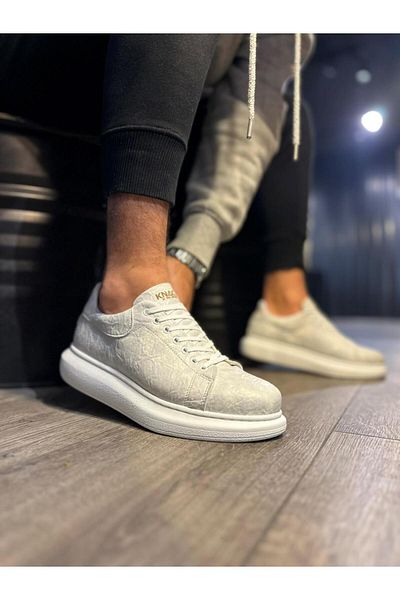 COWBRAND Knack High Sole Casual Shoes 044 White (patterned)