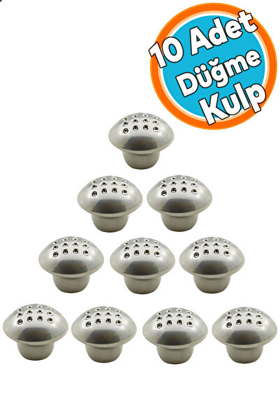 NZB 10 Pieces Button Furniture - Kitchen Handle, Drawer, Cabinet Door, Chrome...