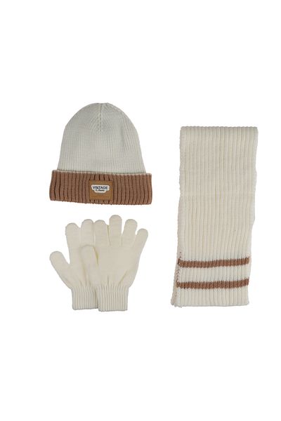 Aware Time Kitti 9-15 ani Băiat Eșarfă Beanie Mănuși Set 3 piese