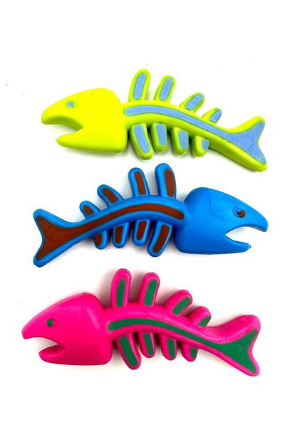 Tasma Market 12cm Dog Teeth Scratching Toy Set with Fish Model