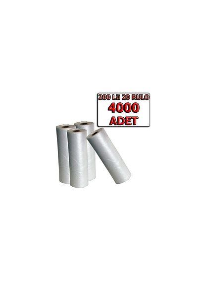 Mçb Group 4000 Pieces Roll Market Grocery Bags 200 Pieces X 20 Rolls Total 4000 Pieces of Grocery Bags Roll Bags