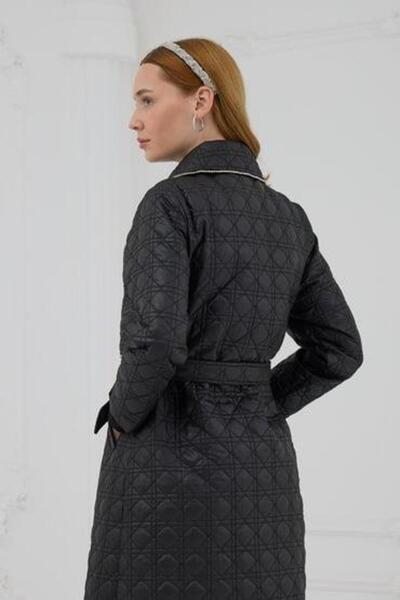 Moodbasic Stone Striped Quilted Long Hat