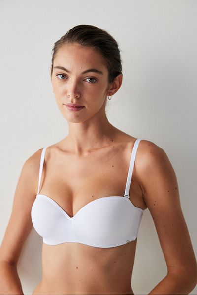 Penti Weißer, trägerloser Push-up-BH Angelina mit Bügel