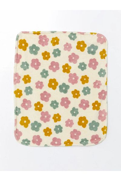 LC Waikiki LCW بطانية طفلة منقوشة بالزهور 80x100 سم