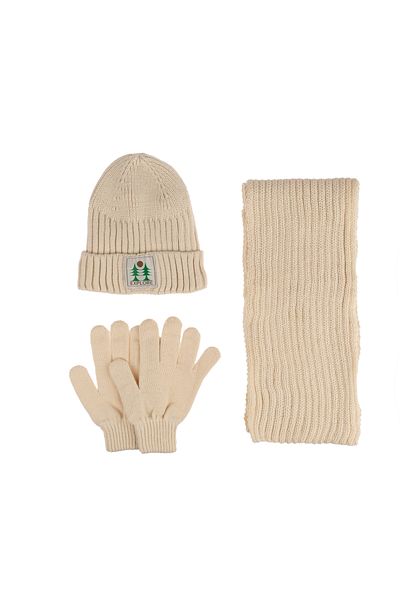 Aware Time Kitti 9-15 ani Băiat Eșarfă Beanie Mănuși Set 3 piese