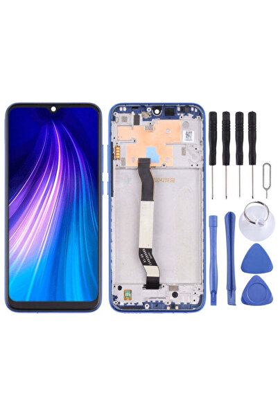 indirimplus Redmi Note 8 LCD EKRAN Mavi Renk İlanı Çerçeveli +Tamir seti