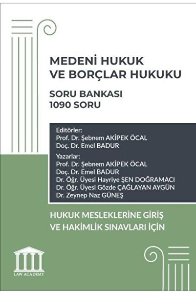 Adalet Yayınevi Medeni Hukuk ve Borçlar Hukuku Soru Bankası - Hukuk Meslekler...