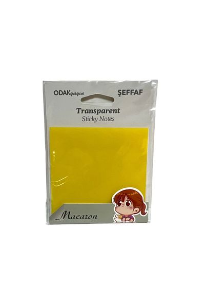 Odak Macaron Transparent Adhesive Note Paper - 50yp.76x76mm