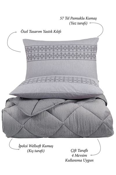 Otelonia Wellsoft King Size Quilt Set - with 2 Pillowcases