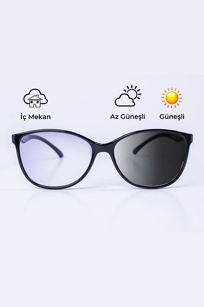 Focus On Eyewear أوريد بلاك |   نظارات الضوء الأزرق اللونية |   زجاج واحد يعتم تلقائيًا