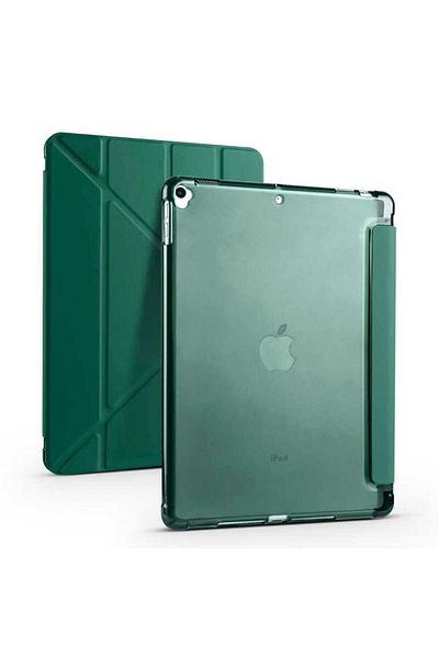 Başkenttekno حافظة لجهاز iPad 10.2 (الجيل الثامن) ثلاثية الطي مع حجرة قلم وحامل