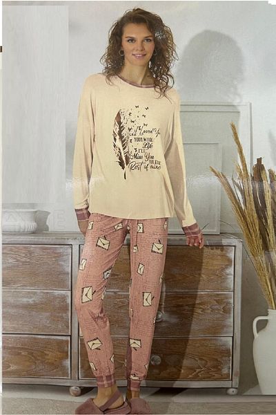 Sevim SET DE Pijamale Imprimate Iubitoare