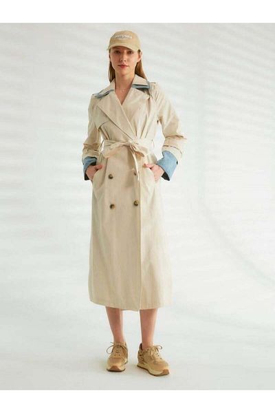 Robin 87068 Long Fabric Trench Stone