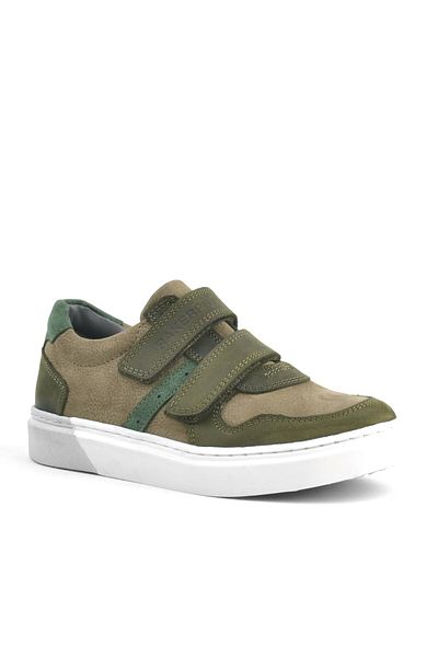 Rakerplus Γνήσιο δέρμα Khaki Velcro Boy's Sneaker