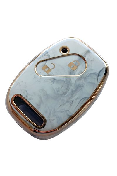 Kasey Honda Civic C-Rv Accord Jazz - Marble Patterned 2-Key Compatible Switch Control Case