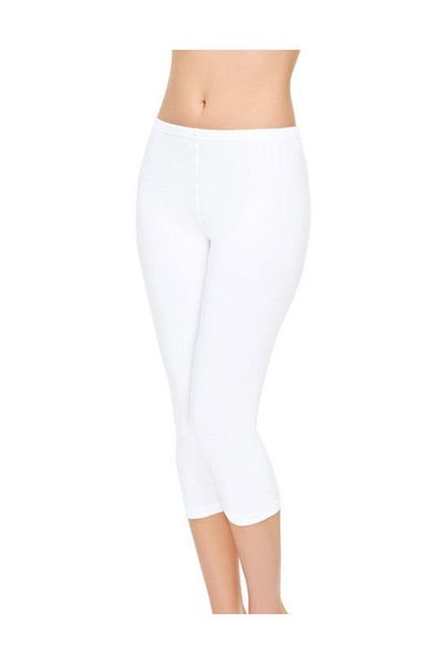 Tutku Elit 2102 White, 3 piese, Lycra, Colanți sport Capri pentru femei