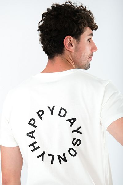 Coredra Ανδρικό T-Shirt Regular Fit Happy Days - Εκρού